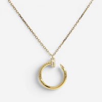 Cartier Juste un Clou 18K Yellow Gold Diamond Pendant Necklace B7224895
