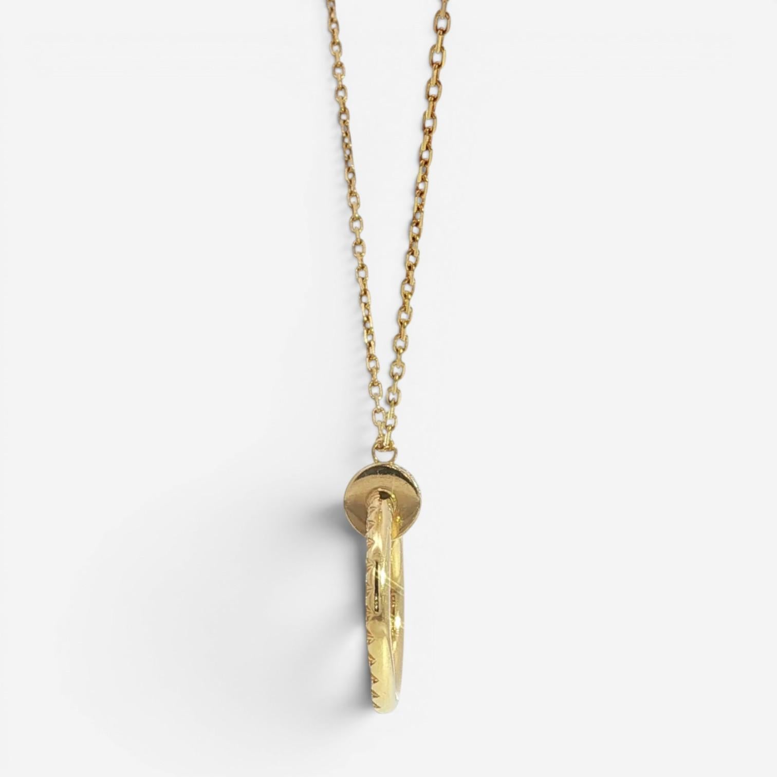 Cartier Juste un Clou 18K Yellow Gold Diamond Pendant Necklace B7224895
