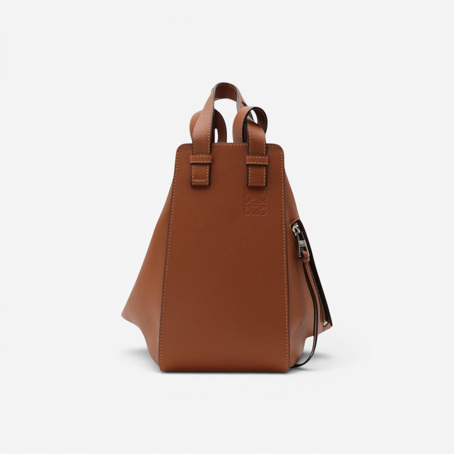 Loewe Hammock Small Brown Leather Handbag 38730S35