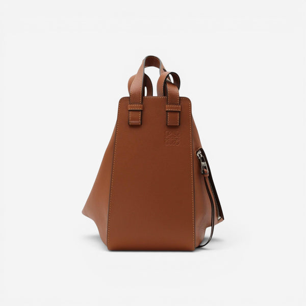 Loewe Hammock Small Brown Leather Handbag 38730S35