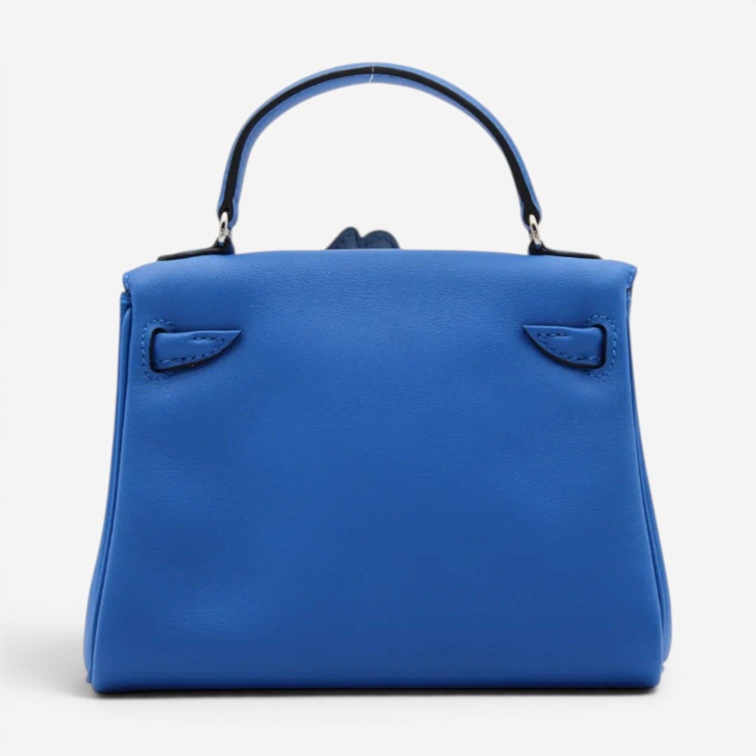 Hermès Kelly Doll Blue Zellige Blue Agate Swift Leather Handbag 079207CK