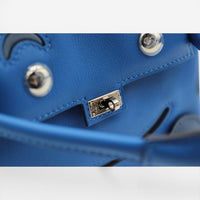 Hermès Kelly Doll Blue Zellige Blue Agate Swift Leather Handbag 079207CK