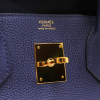 Hermès Birkin 30 Blue Eucre Togo Leather Handbag 027633CC