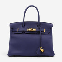 Hermès Birkin 30 Blue Eucre Togo Leather Handbag 027633CC