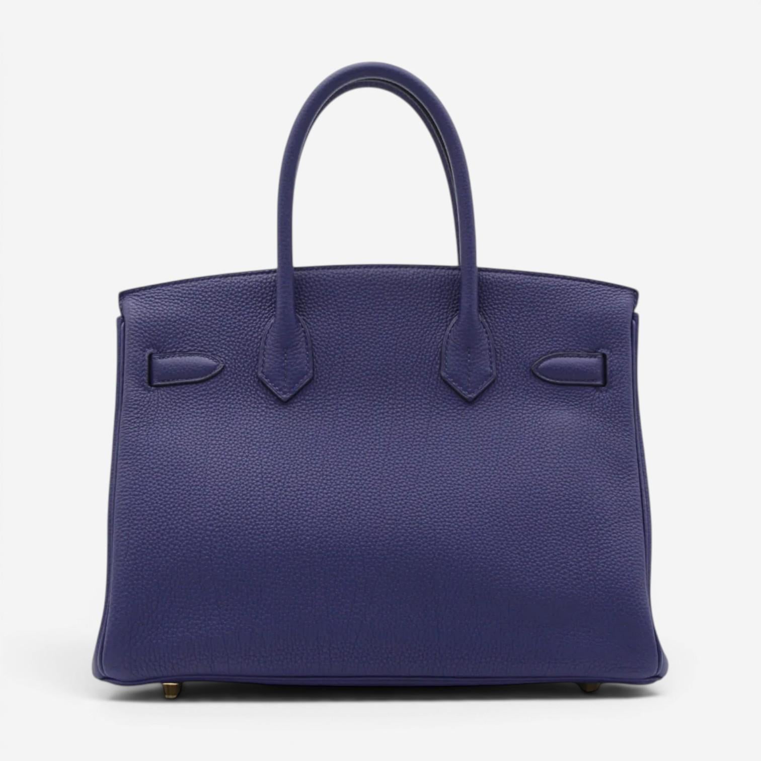 Hermès Birkin 30 Blue Eucre Togo Leather Handbag 027633CC