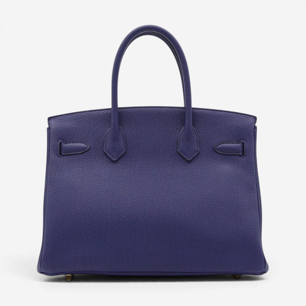 Hermès Birkin 30 Blue Eucre Togo Leather Handbag 027633CC