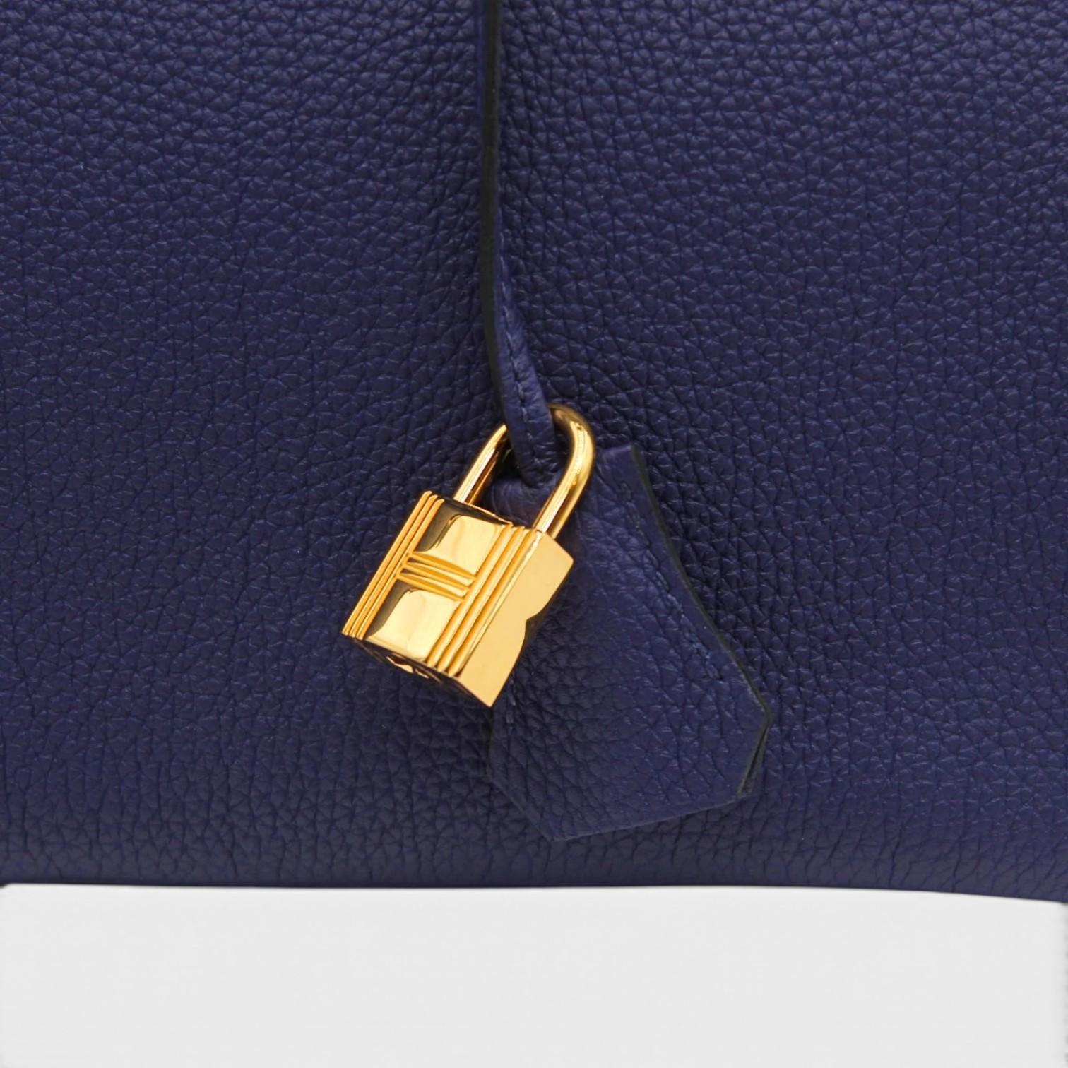 Hermès Birkin 30 Blue Eucre Togo Leather Handbag 027633CC