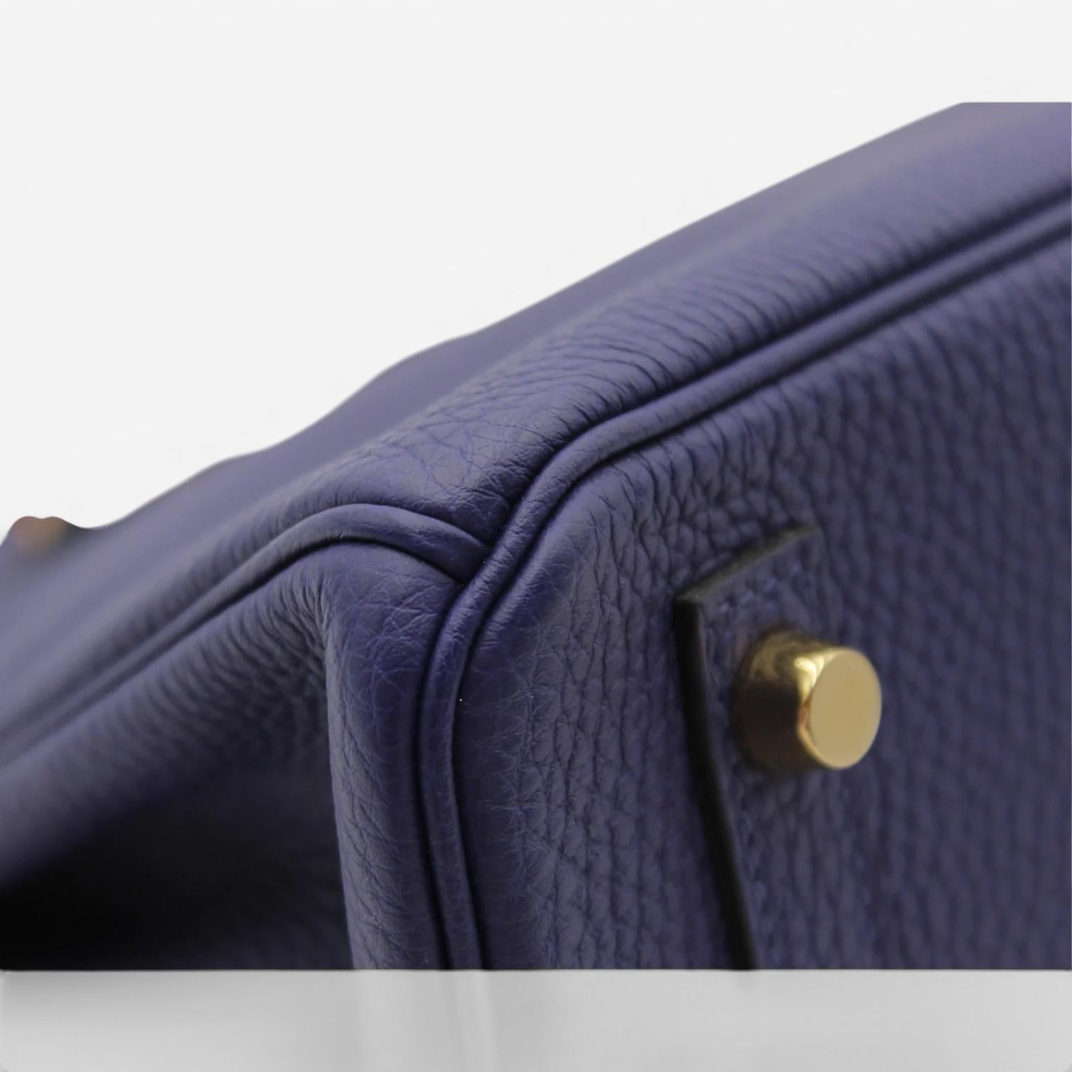 Hermès Birkin 30 Blue Eucre Togo Leather Handbag 027633CC