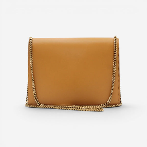 Saint Laurent Cassandra Beige Leather Shoulder Bag 532750