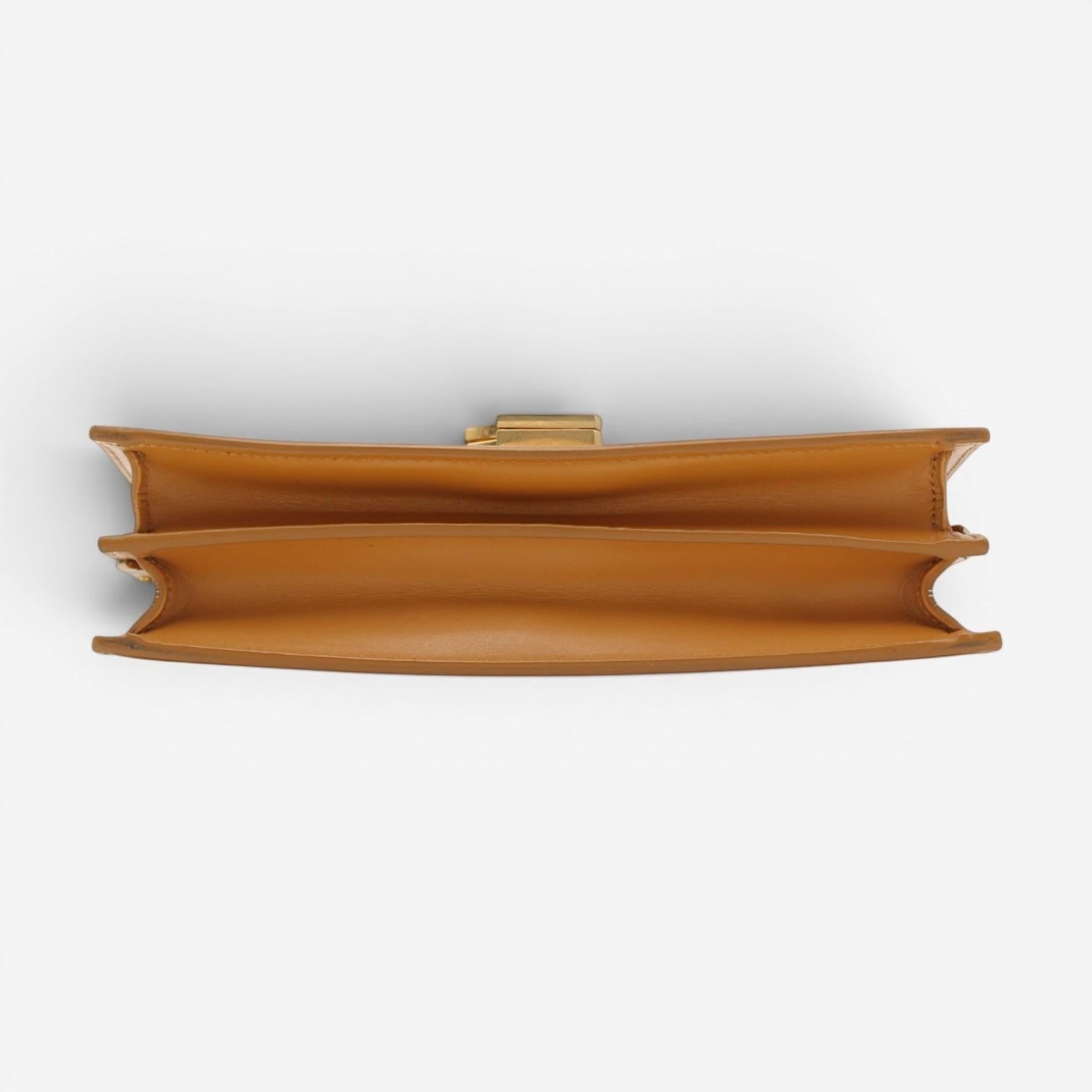 Saint Laurent Cassandra Beige Leather Shoulder Bag 532750