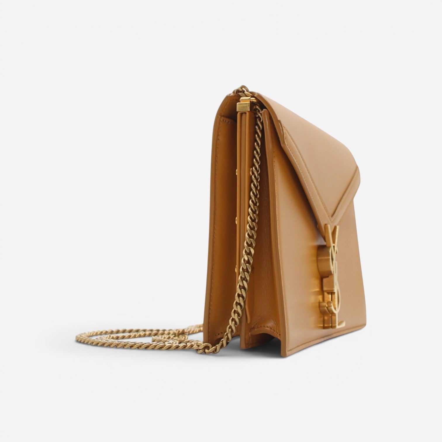 Saint Laurent Cassandra Beige Leather Shoulder Bag 532750