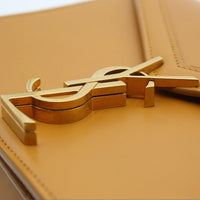 Saint Laurent Cassandra Beige Leather Shoulder Bag 532750
