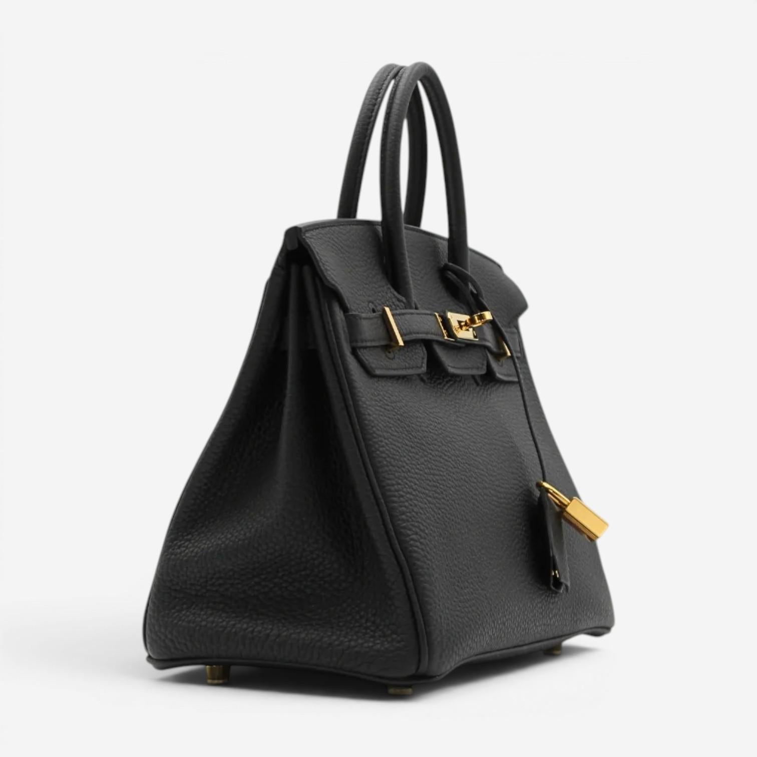 Hermes Birkin 25 Black Togo Leather Handbag 041344CC