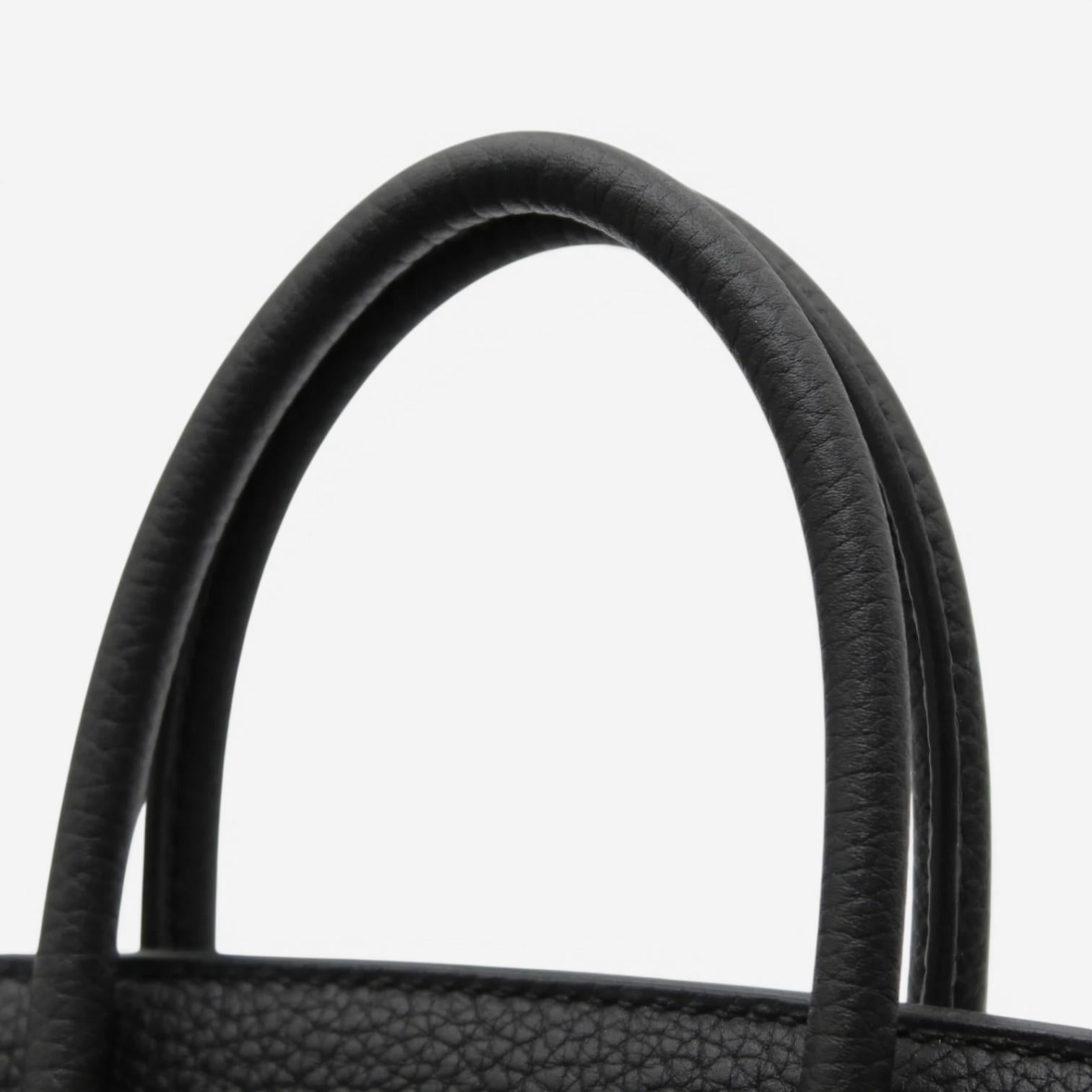 Hermes Birkin 25 Black Togo Leather Handbag 041344CC
