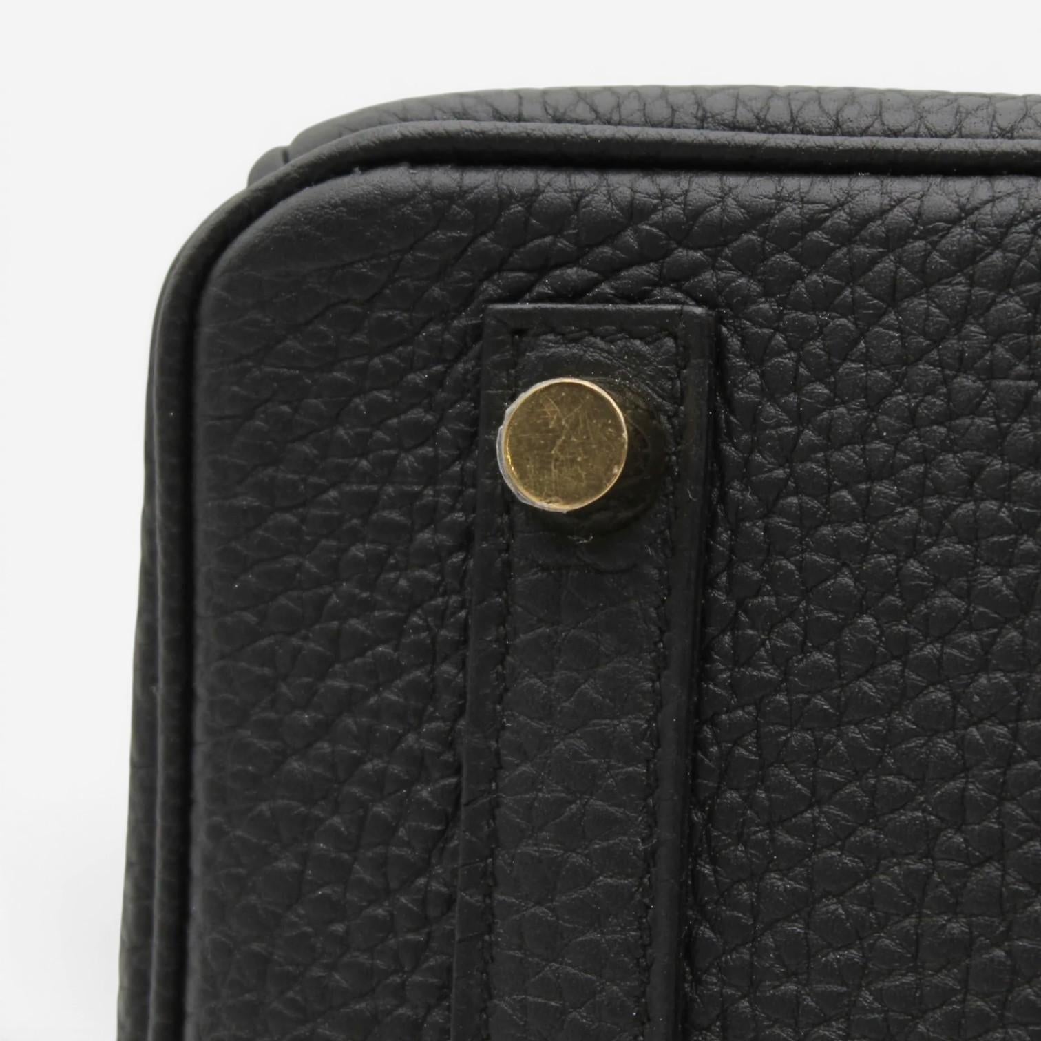 Hermes Birkin 25 Black Togo Leather Handbag 041344CC