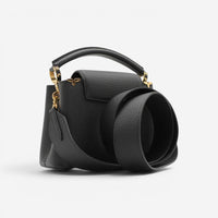 Louis Vuitton Capucines Mini Black Leather Handbag M56669