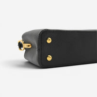 Louis Vuitton Capucines Mini Black Leather Handbag M56669