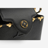 Louis Vuitton Capucines Mini Black Leather Handbag M56669