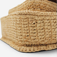Saint Laurent Niki Mini Natural Raffia Shoulder Bag 838536