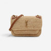 Saint Laurent Niki Mini Natural Raffia Shoulder Bag 838536