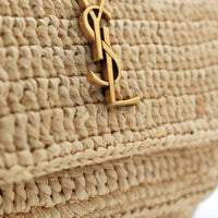 Saint Laurent Niki Mini Natural Raffia Shoulder Bag 838536