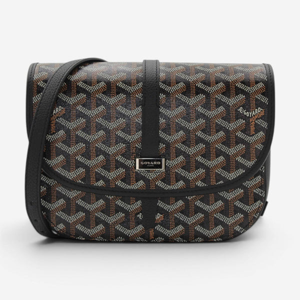 Goyard Belvedere PM Black Coated Canvas Crossbody Bag 2600040239033