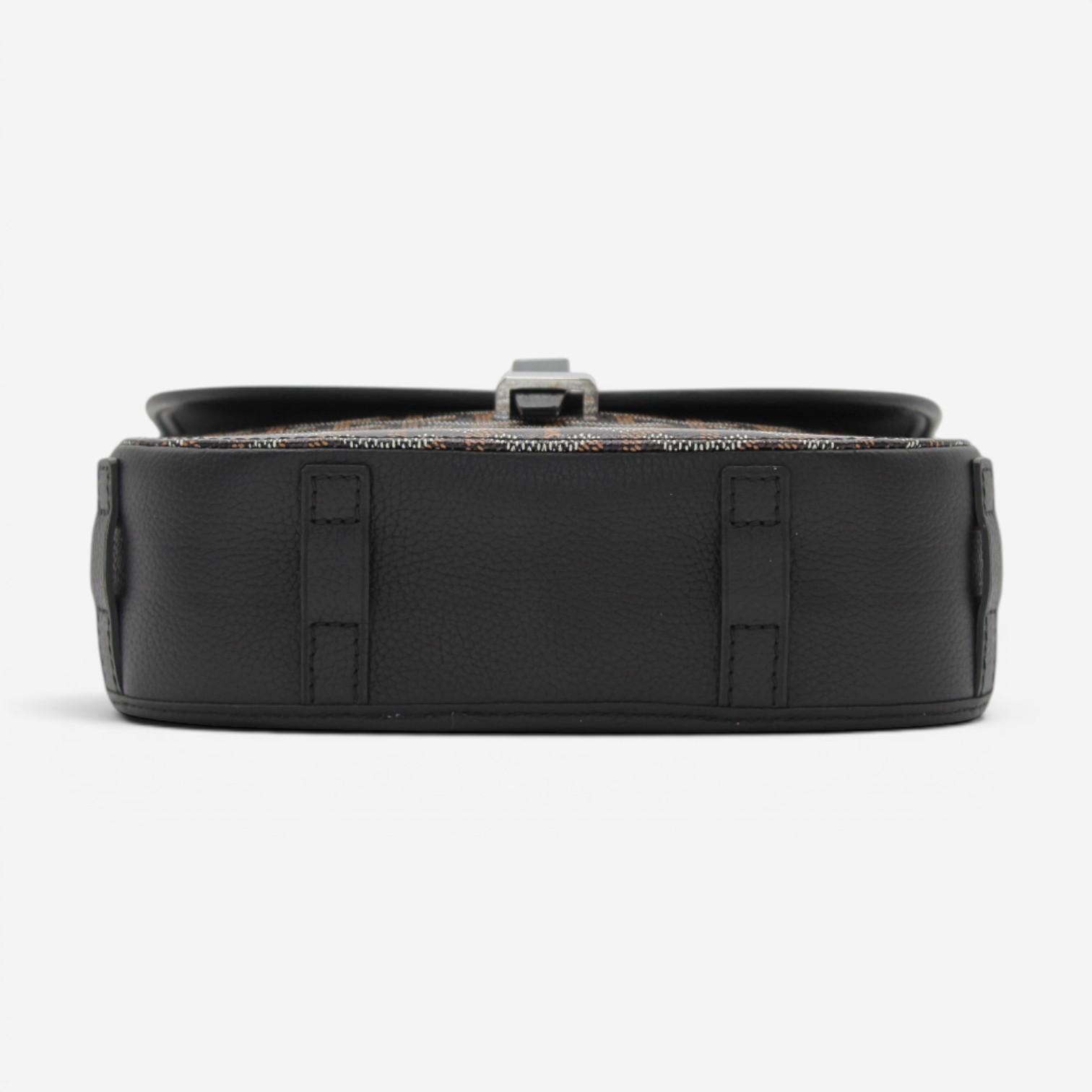 Goyard Belvedere PM Black Coated Canvas Crossbody Bag 2600040239033
