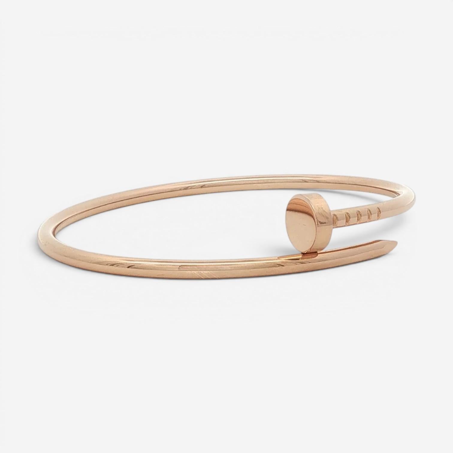 Cartier Juste Un Clou 18K Rose Gold Bangle Bracelet B6062515