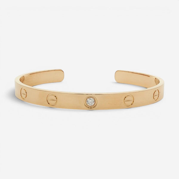 Cartier Love 18K Yellow Gold Diamond Cuff Bracelet B6029800
