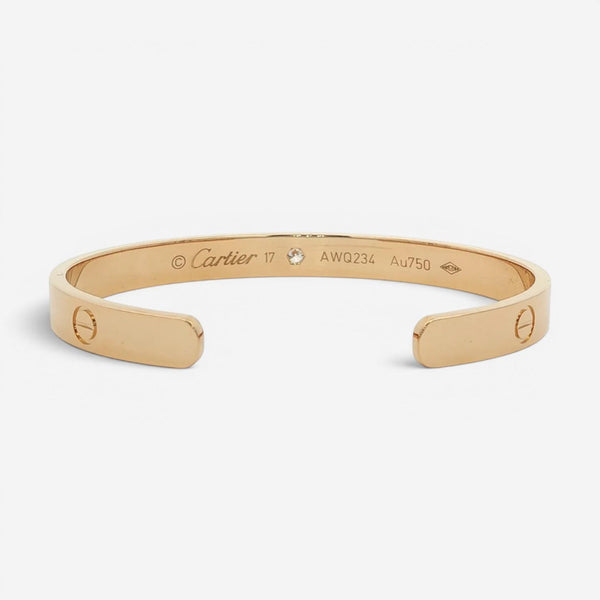 Cartier Love 18K Yellow Gold Diamond Cuff Bracelet B6029800