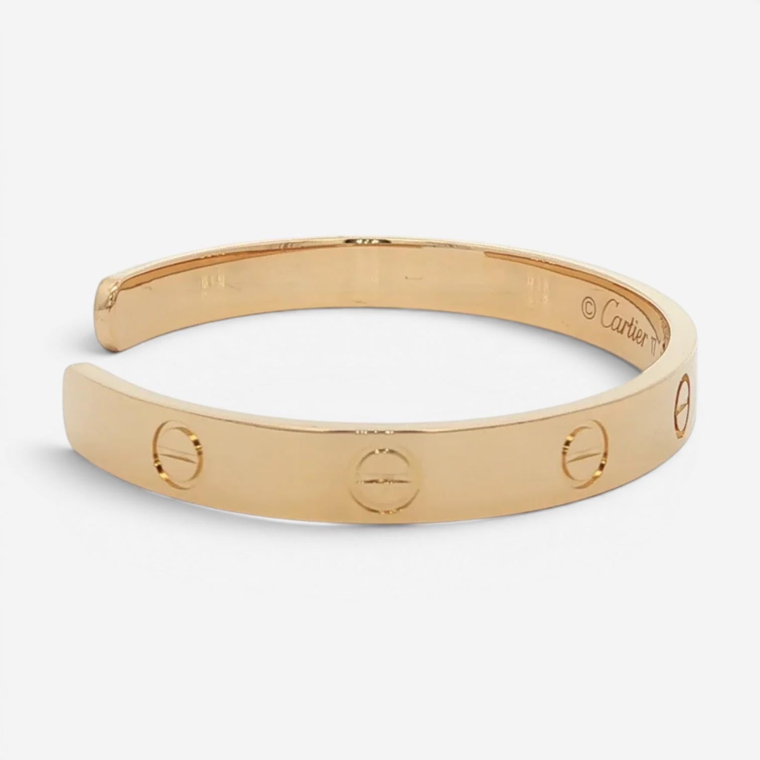Cartier Love 18K Yellow Gold Diamond Cuff Bracelet B6029800