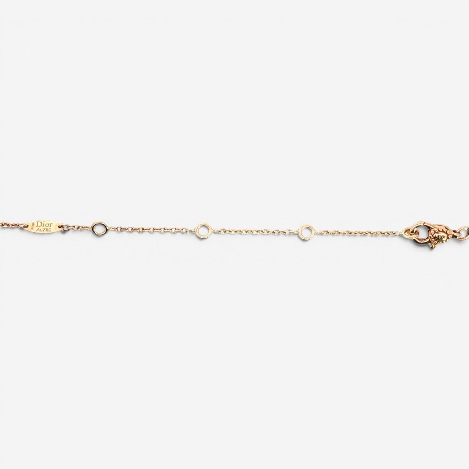Christian Dior Rose des Vents 18K Rose Gold Onyx & Diamond Necklace JRDV95205_00