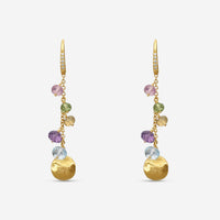 Marco Bicego Africa Multi-Gemstone 18K Yellow Gold Drop Earrings OB1861-MB