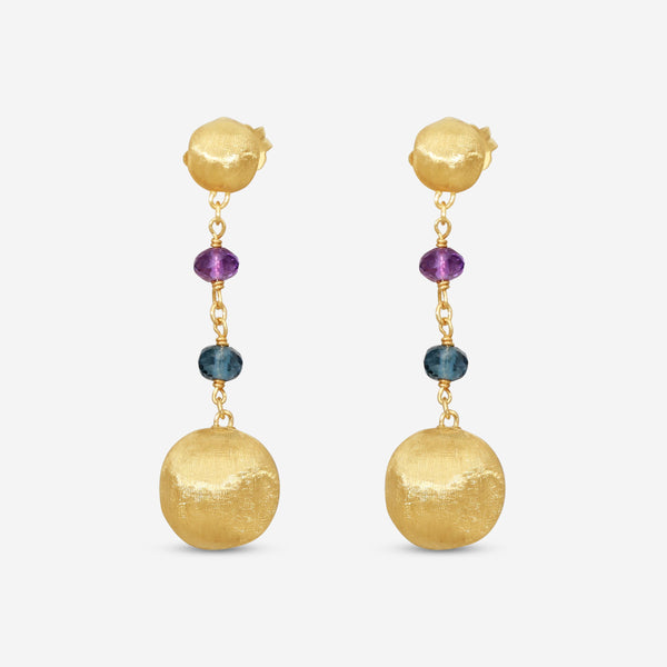 Marco Bicego Africa 18K Yellow Gold Deep Gemstone Earrings OB1157_MIX02_Y_02