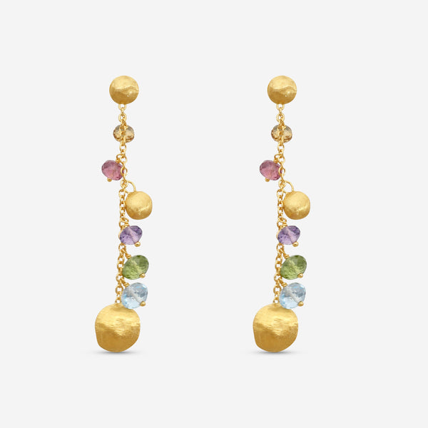 Marco Bicego Africa Multi-Gemstone 18K Yellow Gold Drop Earrings OB1862_MIX02