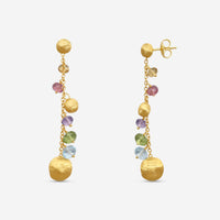 Marco Bicego Africa Multi-Gemstone 18K Yellow Gold Drop Earrings OB1862_MIX02