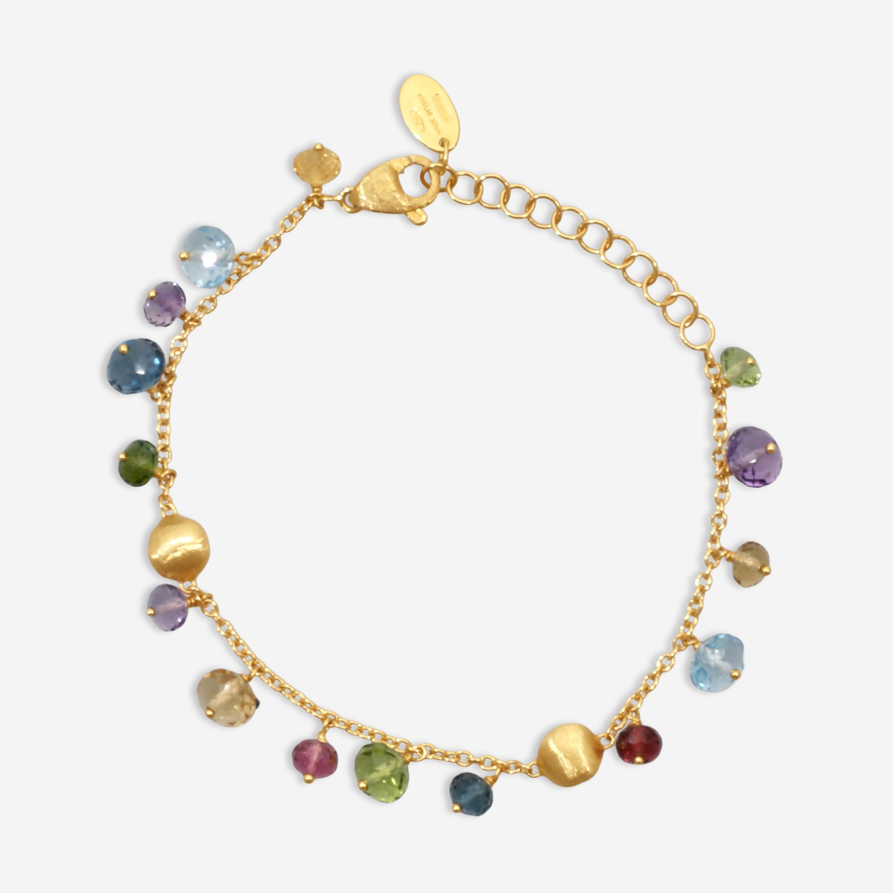 Marco Bicego Africa Multi-Gemstone 18K Yellow Gold Bracelet BB2781_MIX02_Y_02
