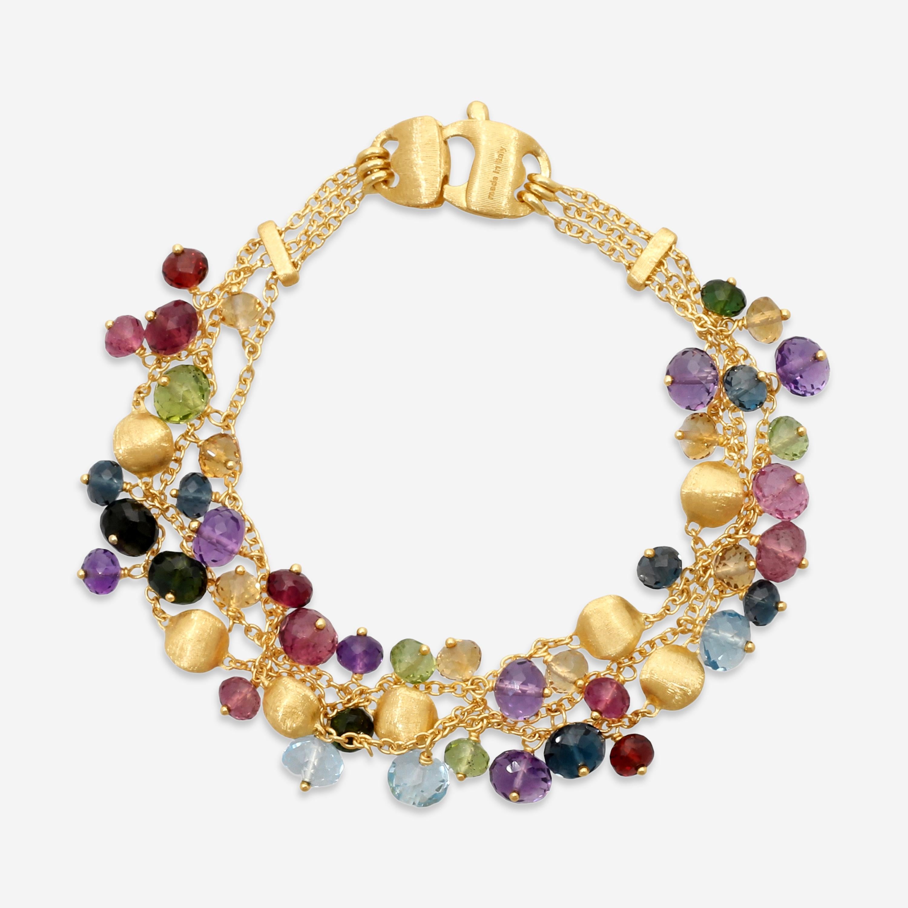 Marco Bicego Africa Multi-Gemstone 18K Yellow Gold Bracelet BB2782_MIX02_Y_02