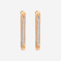 Ina Mar 18K Rose Gold Diamond Hoop Earrings 268077RB