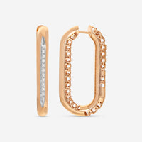 Ina Mar 18K Rose Gold Diamond Hoop Earrings 268077RB