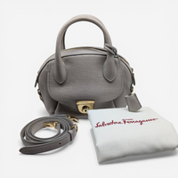 Salvatore Ferragamo 21E881 Mini Fiamma Women's Grey Bag MSRP $1788 - THE SOLIST