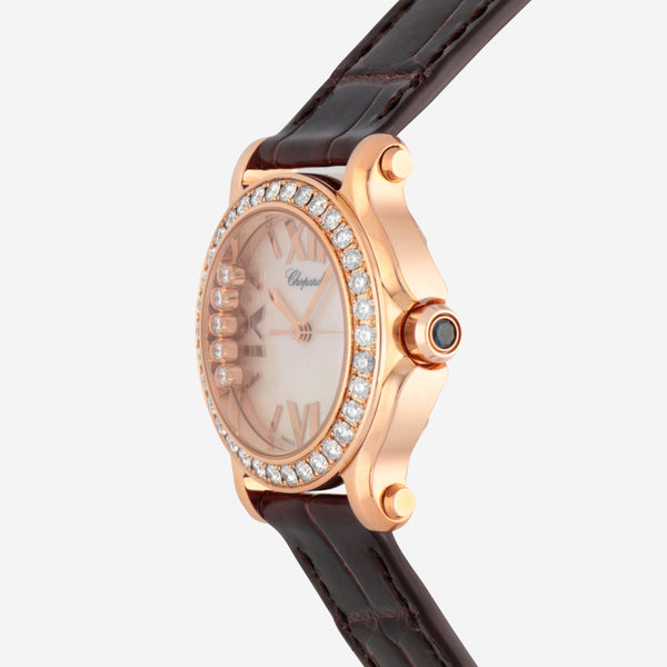 Chopard Happy Sport 18K Rose Gold & Diamond Quartz Ladies Watch 274189-5005 - THE SOLIST