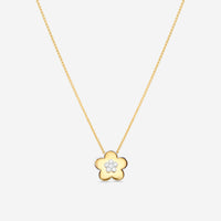 Crivelli 18K Yellow & White Gold Diamond Flower Pendant Necklace 276-11493 - THE SOLIST