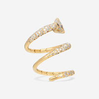 Crivelli Ricciolo Snake 18K Yellow Gold Diamond Ring Sz. 6 276-12439 - THE SOLIST