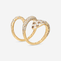 Crivelli Ricciolo Snake 18K Yellow Gold Diamond Ring Sz. 6 276-12439 - THE SOLIST
