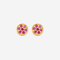 Sydney Evan Baby Disc 14K Rose Gold Pink Sapphire Stud Earrings 27736PS-R