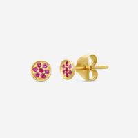Sydney Evan Baby Disc 14K Rose Gold Pink Sapphire Stud Earrings 27736PS-R