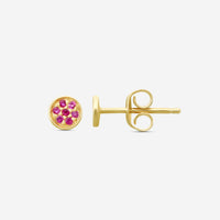 Sydney Evan Baby Disc 14K Rose Gold Pink Sapphire Stud Earrings 27736PS-R