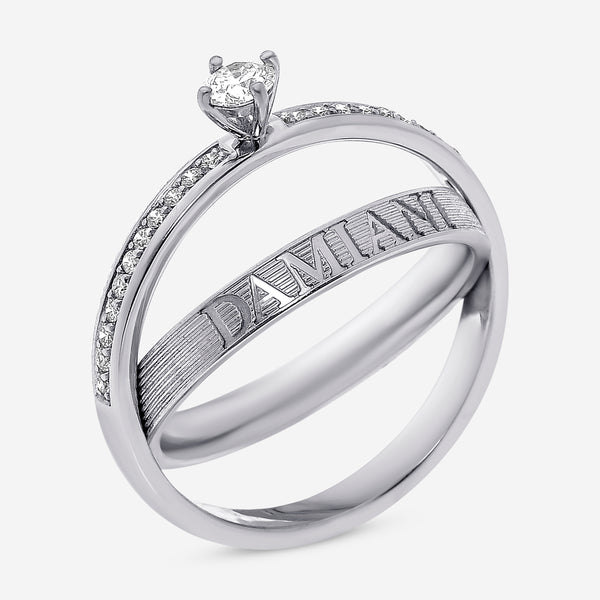 Damiani 18K White Gold, Diamond 0.33ct. tw. Band Ring Sz. 6.75 280321 - THE SOLIST