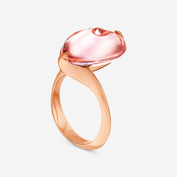 Baccarat 18K Gold Plated on Sterling Silver,  Pink Mirror Crystal Statement Ring 2806962